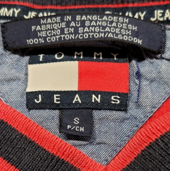 Tommy Hilfiger Sweatshirt Women's Size: Small V-Neck Tommy Jeans - Picture 5 of 13